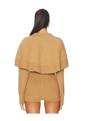 Ronny Kobo Evian Knit Top in Brown. Size M. Also in S, XS, L.