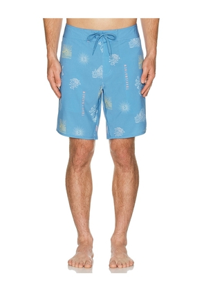 TravisMathew Passport Boardshort Swim Short in Baby Blue. Size 32. Also in 30, 33, 34.