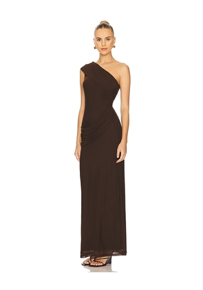 superdown Fleur Maxi Dress in Brown. Size M. Also in XXS, XS, S.