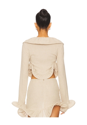 TG Botanical Ruth Blouse in Beige. Size M. Also in L, S.