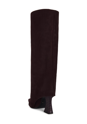 Schutz Terry Up Boot in Burgundy. Size 6. Also in 7.5, 9.5.