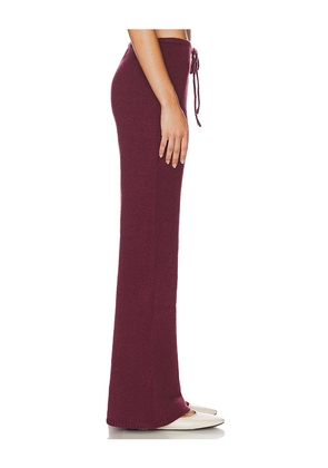 SNDYS Maja Knit Pant in Wine. Size M. Also in L, S, XL, XS, XXL, XXS.