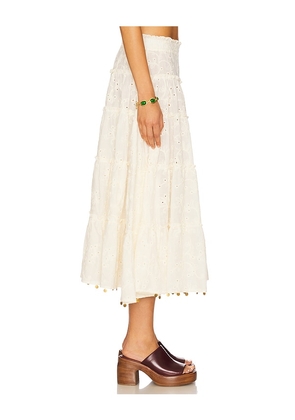 SIEDRES Jamie Skirt in Ivory. Size 36. Also in 34, 38.