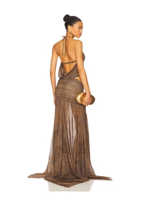 SIEDRES Venusia Dress in Brown. Size M. Also in S.