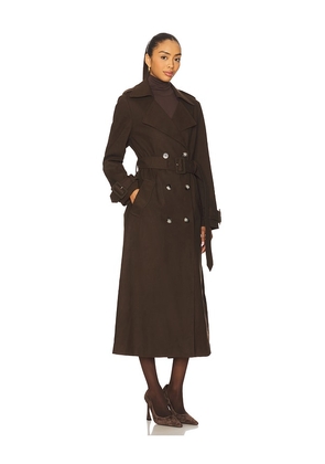 SAU LEE Nevada Trench Coat in Brown. Size 4. Also in 6.