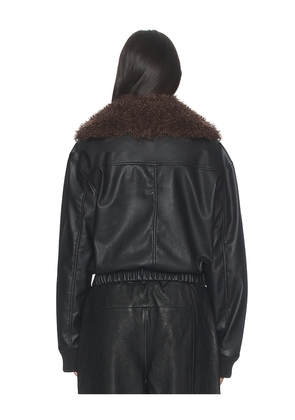 superdown Philomena Faux Leather Jacket in Black. Size M. Also in S, XS, L.
