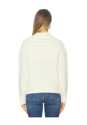 Theory Cable Yoke Pullover in Ivory. Size S. Also in M, XS.