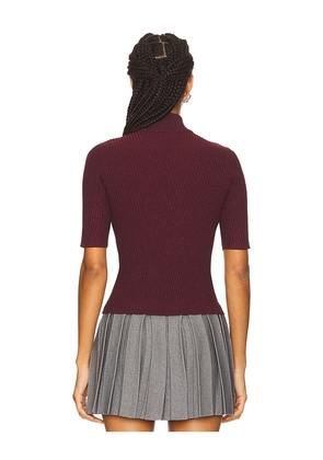 retrofete Roselyn Knit Top in Burgundy. Size M. Also in XS, L, XL.