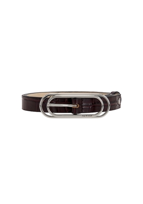 Rag & Bone Duo Rounded Rebound Belt in Brown. Size M. Also in S.