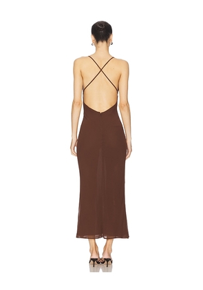 Stone Cold Fox x REVOLVE Remi Slip Dress in Brown. Size M. Also in XS, XL.