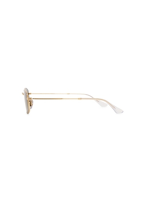 Ray-Ban Rectangular Sunglasses in Metallic Gold.