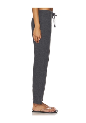 perfectwhitetee Remi Drawstring Pant in Charcoal. Size M. Also in XS, L.