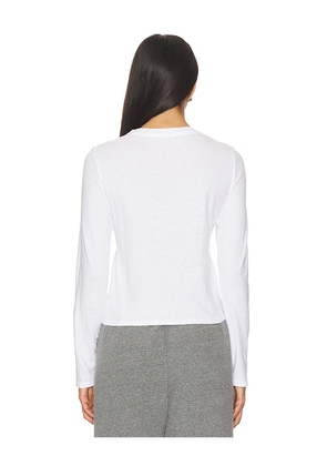 perfectwhitetee Jamie Cotton Long Sleeve in White. Size M. Also in XS, S, L, XL.