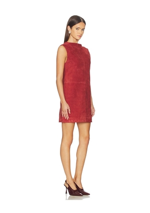 SRG Mona Suede Dress in Red. Size M. Also in S, L, XL.