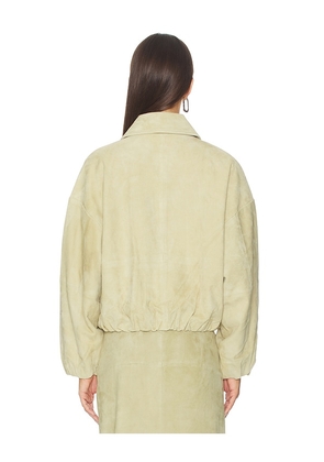 SRG Elenore Suede Jacket in Beige. Size S. Also in XS.