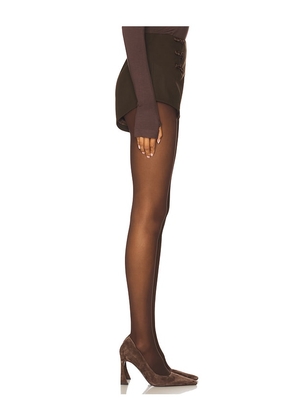 SAU LEE Niki Suede Short in Brown. Size 2. Also in 6, 12.