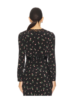 RIXO Charis Top in Black. Size S. Also in XS.