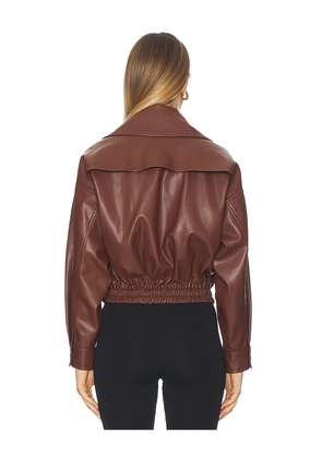 SELMACILEK Lea Tan Leather Jacket in Brown. Size M. Also in S, XS, L.