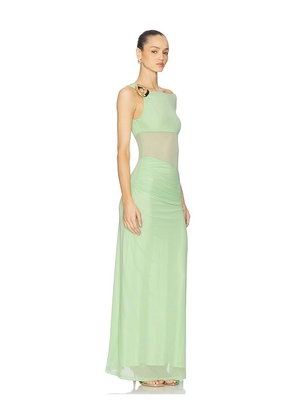 Runaway The Label Naelle One Shoulder Maxi Dress in Green. Size S. Also in XS.