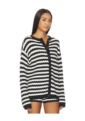 Show Me Your Mumu Inez Cardigan in Black,White. Size M. Also in S, L, XL.
