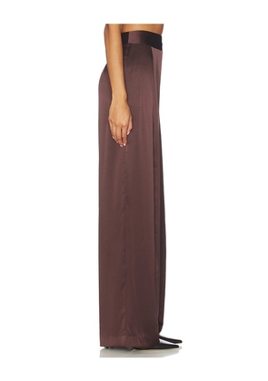 The Sei Relaxed Trouser in Chocolate. Size 2. Also in 4.
