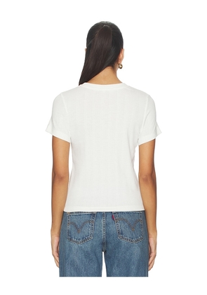 Terez x REVOLVE Cowboys Pointelle Baby Tee in White. Size M. Also in S, XL, XS, XXS.