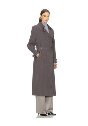 The Sei Structured Trench Coat in Grey. Size 4. Also in 2, 6.