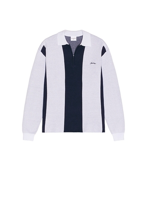 Students Golf Gibson Fleece Long Sleeve Polo in Light Grey. Size M. Also in XL/1X.