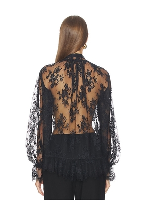 retrofete Tamsin Lace Blouse in Black. Size M. Also in XS, S, L.