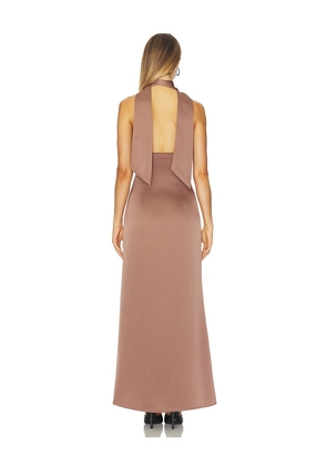 superdown Bethany Halter Gown in Mauve. Size M. Also in XXS, XS, S.