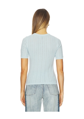 Rag & Bone Francesca Merino Short Sleeve Sweater in Baby Blue. Size S. Also in XS.