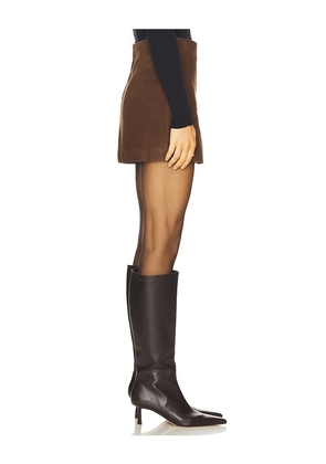 Susanna Chow Alara Suede Skirt in Brown. Size M. Also in S.