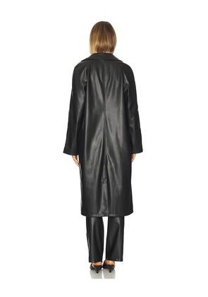 superdown Francine Faux Leather Coat in Black. Size M. Also in S, XS, L, XL.