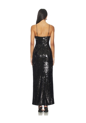 superdown Jessie Sequin Maxi Dress in Black. Size M. Also in XS, S.