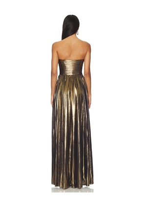 retrofete Waldorf Dress in Metallic Gold. Size M. Also in XS, S.