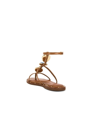 Schutz Milos Flat Sandal in Brown. Size 6. Also in 6.5, 5, 5.5, 10.5.