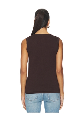 SNDYS August Vest in Chocolate. Size M. Also in XS, S, L.
