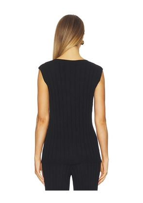 SNDYS Baha Ribbed Top in Black. Size M. Also in XS, S.