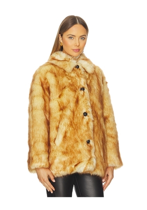 Rag & Bone Brenna Faux Fur Jacket in Brown. Size M. Also in XS, S, L.