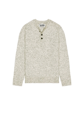 Schott Tri-Blend Henley Sweater in Light Grey. Size M. Also in L, S.