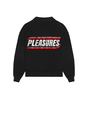 Pleasures Gentle Polo Sweatshirt in Black. Size M. Also in S, L.