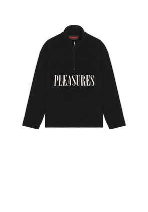 Pleasures Onyx Half Zip Polar Fleece in Black. Size M. Also in XL/1X.