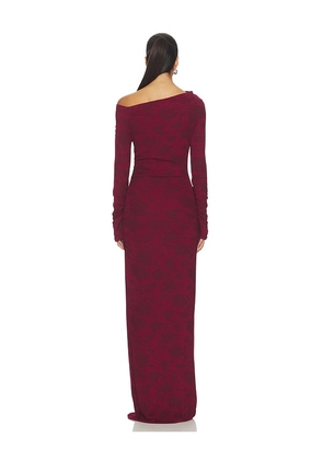 SNDYS Reyna Red Print in Wine. Size M. Also in S, XS, XXS.