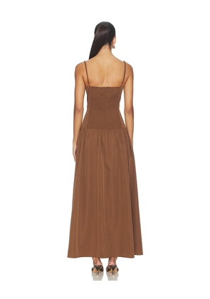 SNDYS Lelessa Maxi Dress in Chocolate. Size M. Also in L, S, XL, XS.