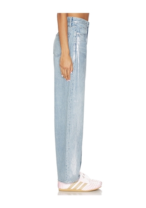 PISTOLA Wes High Rise Barrel Jeans in Blue. Size 25. Also in 29.