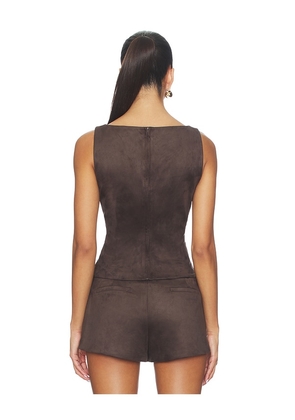 Tularosa Irene Top in Brown. Size M. Also in XS, S, L, XL.