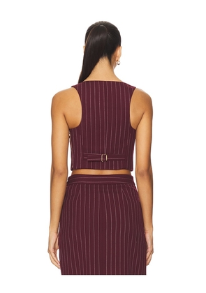 retrofete Monet Waistcoat in Burgundy. Size M. Also in XS, S, XL.