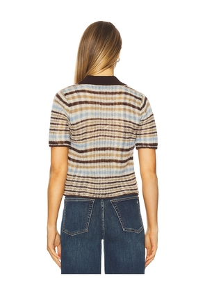 Rag & Bone Leva Short Sleeve Zip Polo Sweater in Ivory. Size S. Also in XS.