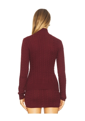 SEVEN WONDERS Katarina Long Sleeve Top in Red. Size M. Also in XS, S, XL.