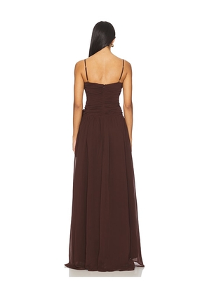 Runaway The Label Danika Maxi Dress in Chocolate. Size M. Also in XS.